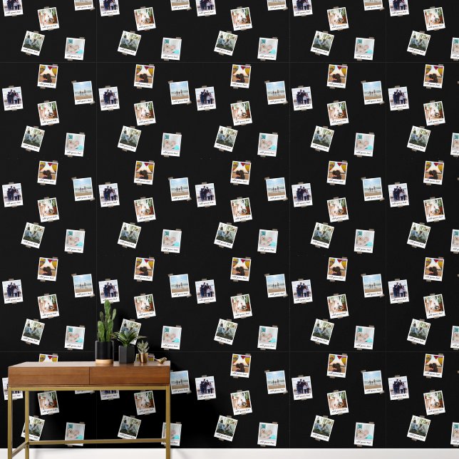 Personalized Family 6 Photo Custom Collage Wallpaper (Hallway)