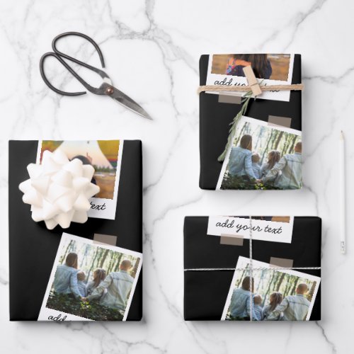 Personalized Family 6 Photo Custom Collage Wrapping Paper Sheets