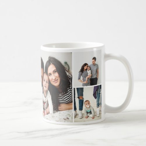 Personalized Family 7 Photo Collage Coffee Mug