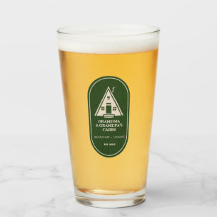 Personalized Family A Frame A-frame Cabin Glass