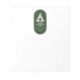 Personalized Family A Frame A-frame Cabin Notepad