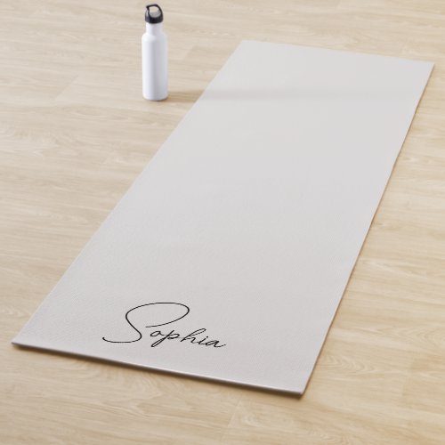 Personalized Family add your Name Gray Yoga Mat