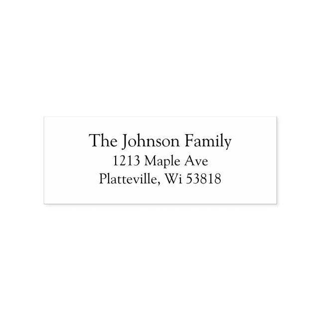 Personalized Family Address Rubber Stamp (Imprint)