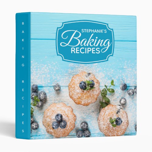 Personalized Family Baking Cookbook Recipe 3 Ring Binder