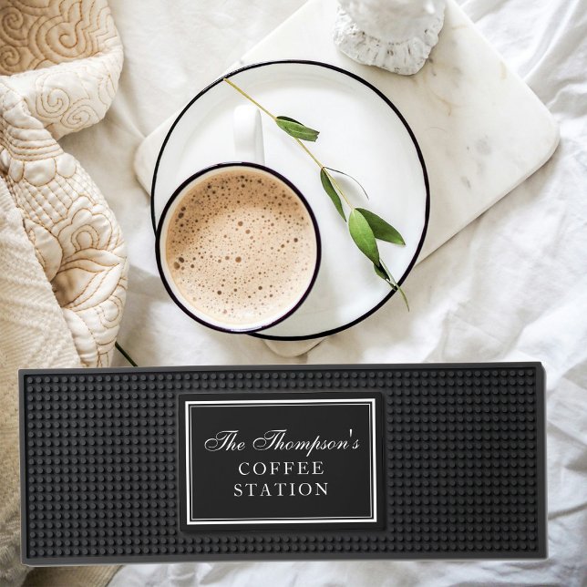 Personalized Family Bar Runner Top Coffee Station Bar Mat (Personalized Family Bar Runner Top Coffee Station Bar Mat)