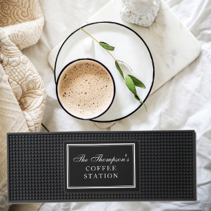 Personalized Family Bar Runner Top Coffee Station Mat
