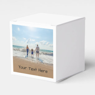 Personalized Family Beach Photo and Text Favor Boxes