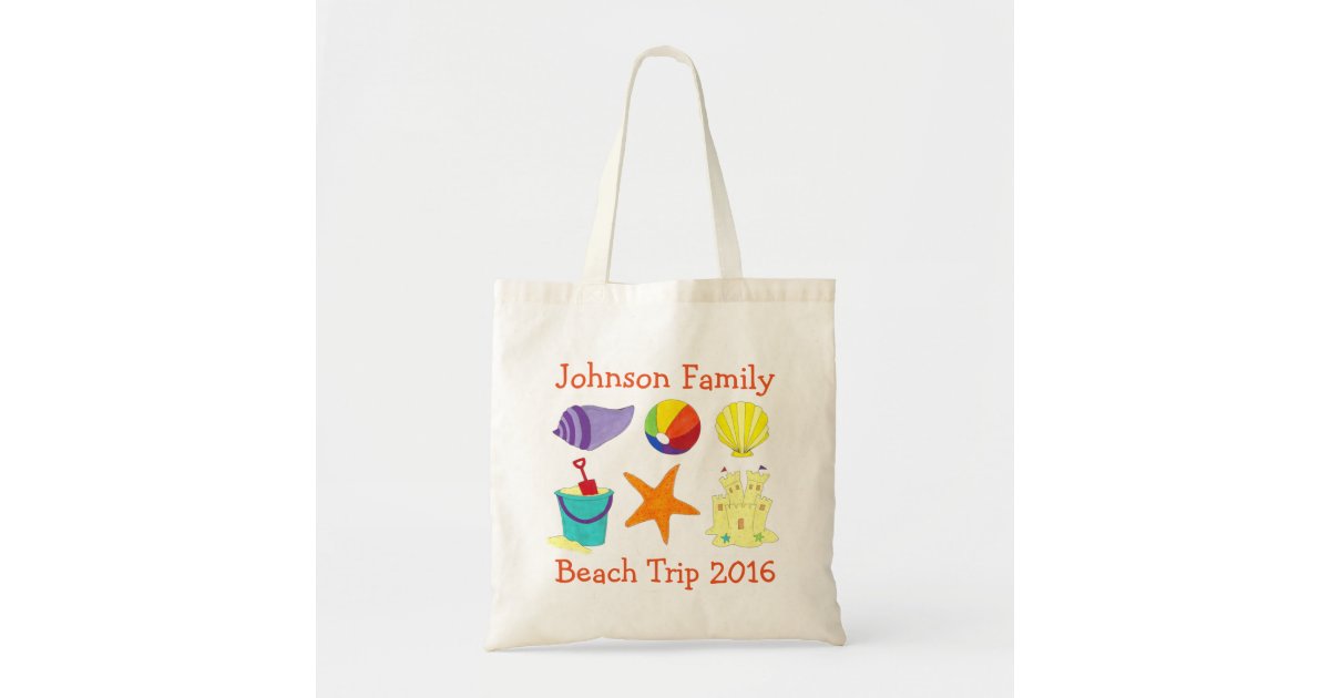 Personalized Family Beach Trip Summer Vacation Bag Zazzle