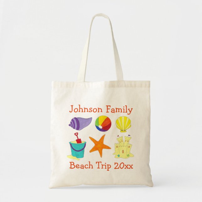 Personalized Family Beach Trip Summer Vacation Bag (Front)