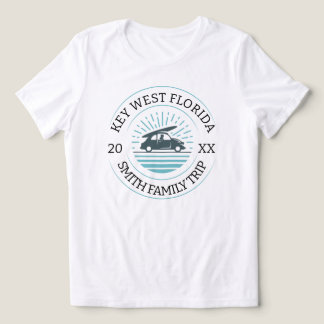 Personalized Family Beach Vacation Family Name Tri-Blend Shirt