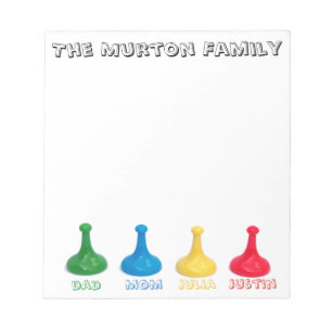 Personalized Family Board Game Lover Notepad