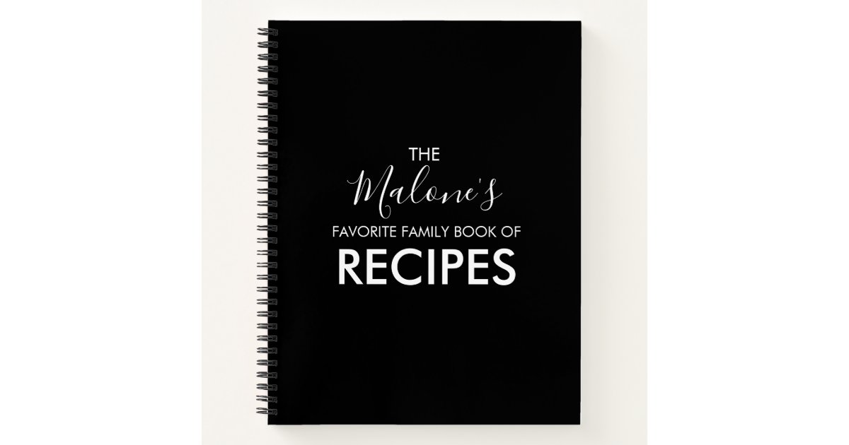 Personalized Family Book of Recipes | Zazzle