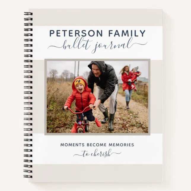 Personalized Family Bullet Journal Photo Template | Zazzle