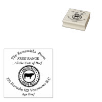 Personalized Family Business Angus Beef Farm Rubber Stamp