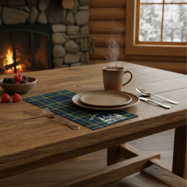 Personalized Family Cabin Plaid Cloth Napkin (Creator Uploaded)