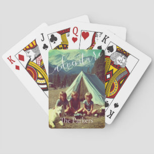 Personalized Family Camping Adventure  Poker Cards