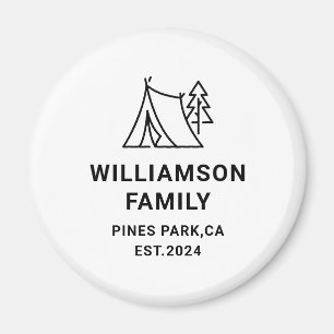 Personalized Family Camping Trip Reunion Magnet