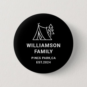 Personalized Family Camping Trip Reunion Vacation Button