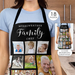 Personalized FAMILY CHEF 19 Photo Collage Custom Apron