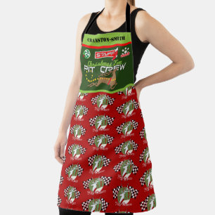 Personalized Family Christmas Eve Pit Crew Apron