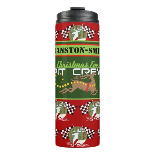 Personalized Family Christmas Eve Pit Crew Tumbler