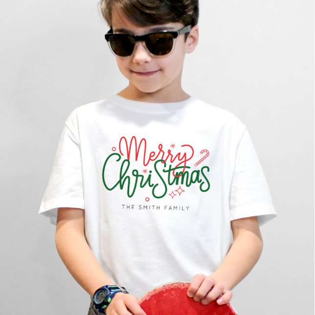 Personalized Family Christmas Family Name T-Shirt (Creator Uploaded)