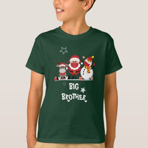 Personalized Family Christmas Holiday Big Brother T_Shirt