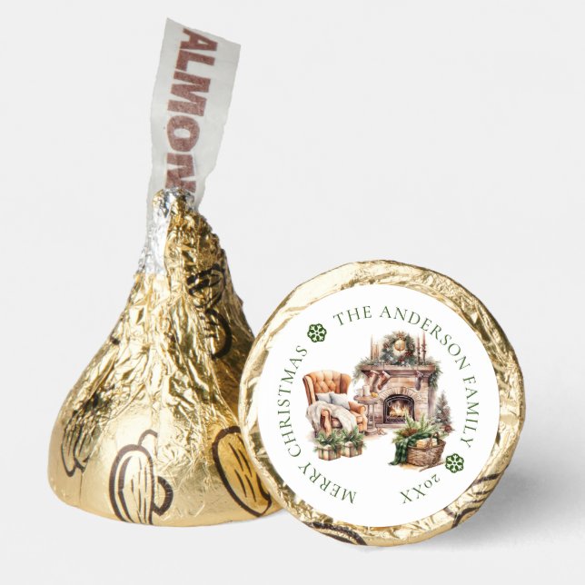 Personalized Family Christmas holiday Hershey®'s Kisses® (Front)