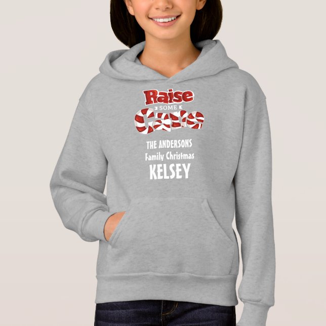 Personalized Family Christmas Matching Name Hoodie (Front)
