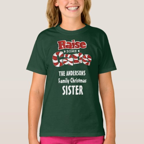 Personalized Family Christmas Matching Sister T_Shirt