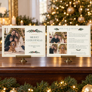 Personalized Family Christmas Newsletter Card