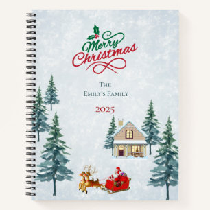 Personalized Family Christmas Notebook