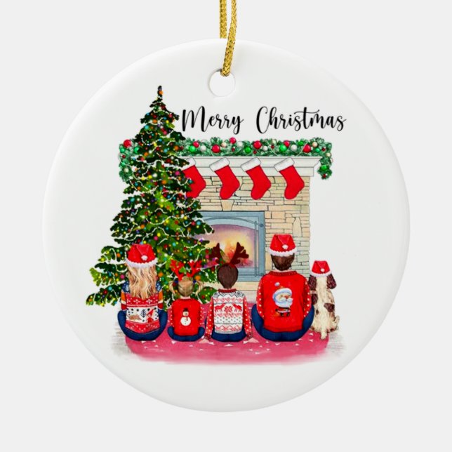 Personalized Family Christmas Ornament 2022 (Front)