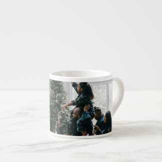 Personalized Family Christmas Photo Espresso Cup