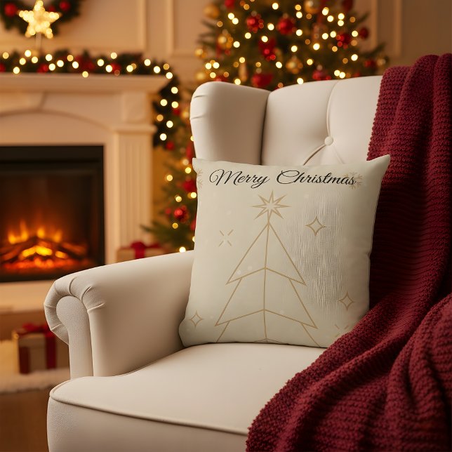 “Personalized Family Christmas Photo Pillow” Throw Pillow (Creator Uploaded)