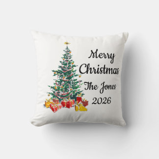 Personalized Family Christmas Pillow