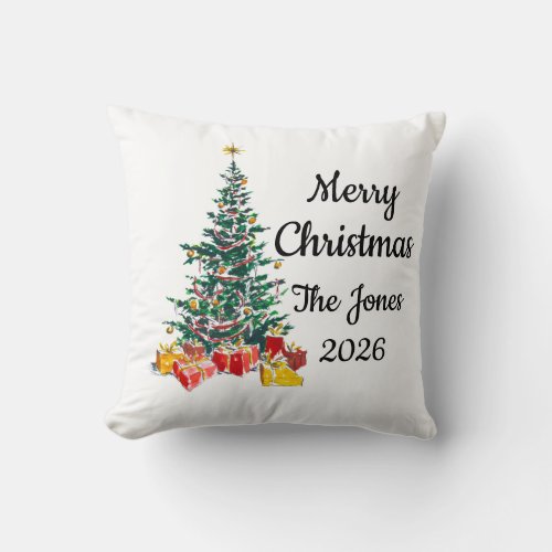 Personalized Family Christmas Pillow