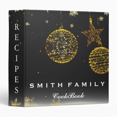 Personalized Family Christmas Recipe Cookbook 3 Ring Binder
