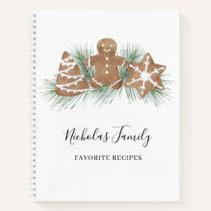 Personalized Family Christmas Recipe Notebook