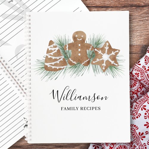 Personalized Family Christmas Recipe Notebook