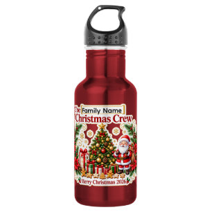 Personalized Family Christmas  Stainless Steel Water Bottle
