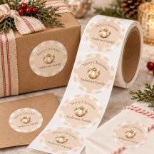 personalized family christmas sticker Neutral