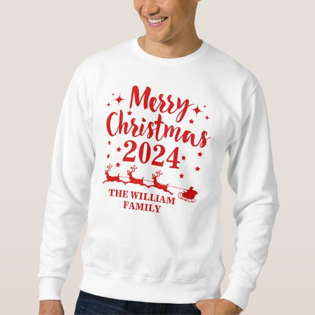 Personalized Family Christmas  Sweatshirt (Front)