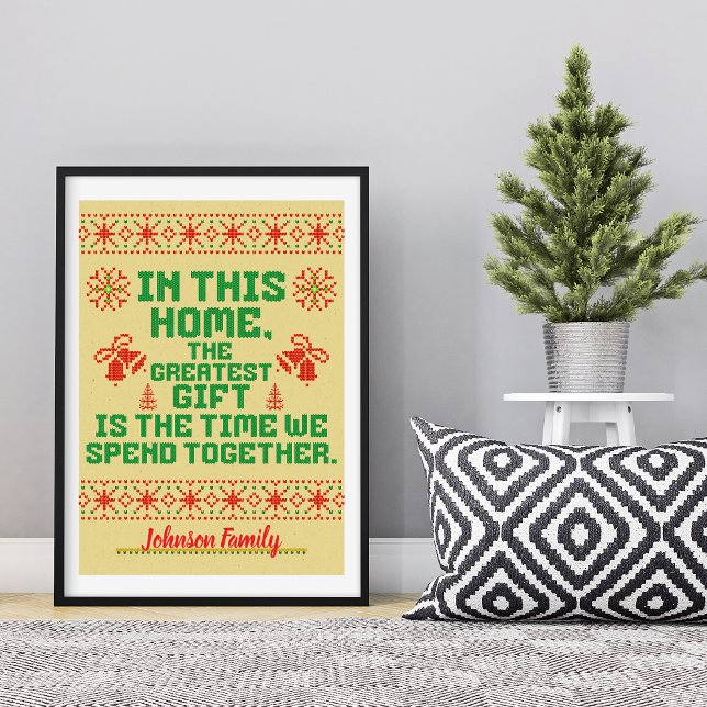 Personalized Family Christmas "The Greatest Gift" Poster (Creator Uploaded)
