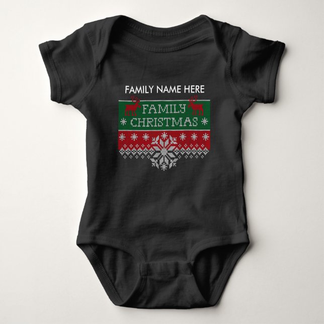 Personalized Family Christmas Ugly Sweater (Front)