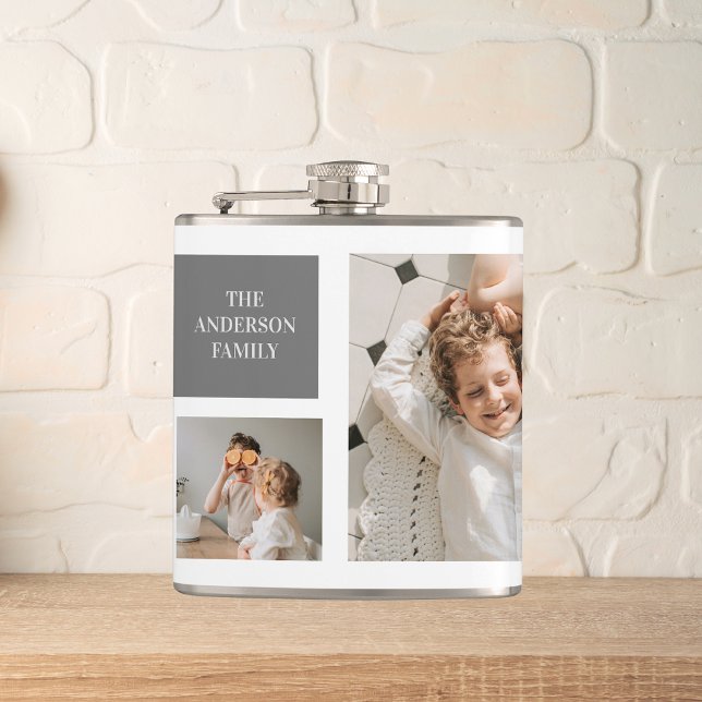  Personalized Family Collage Gift Flask (Creator Uploaded)