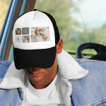 Personalized Family Collage Gift Trucker Hat<br><div class="desc">Introducing our exquisite Grey-themed Trendy Collage Photo, the ultimate family gift that captures cherished memories in a personalized and stylish manner. This carefully crafted collage showcases the beautiful moments and bonds shared within your family, making it a truly special and heartfelt present. With its sleek grey theme, this collage exudes...</div>