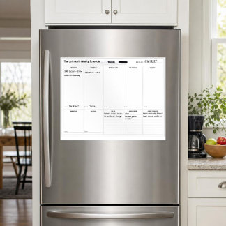 Personalized Family Command Center Weekly Planner Dry Erase Board