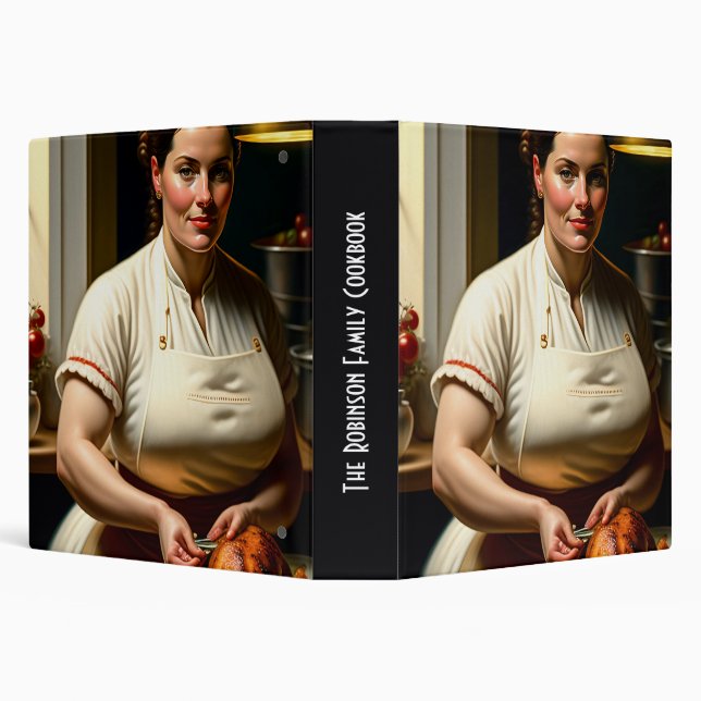 Personalized Family Cookbook 3-Ring Binder (Background)