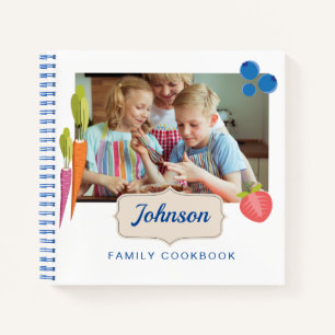 Personalized Family Cookbook (Add Your Photo) Notebook